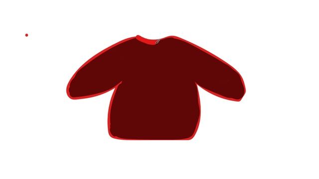 Рисуем красный свитер часть 36