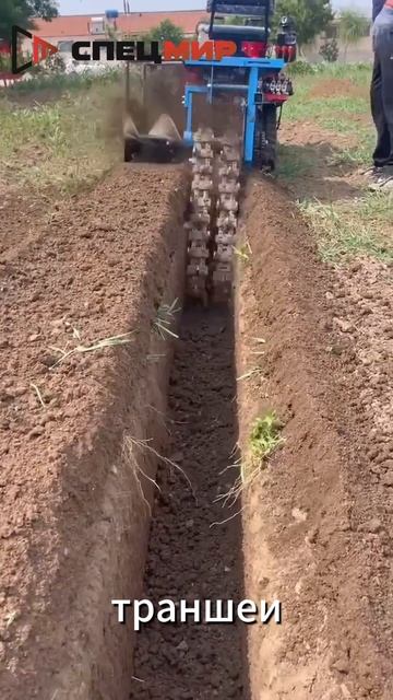 Траншеекопатель с двойной цепью