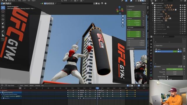 Рекламный VFX ролик для UFC в Blender