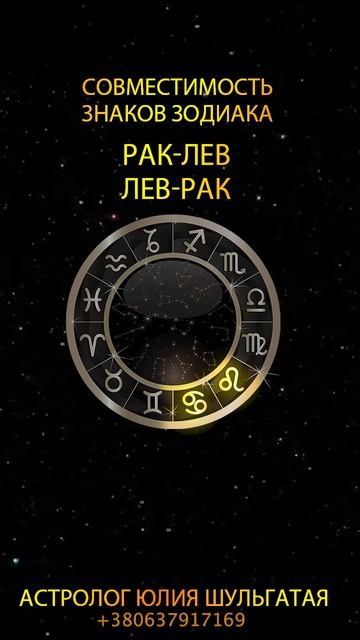 Рак - Лев и Лев  -Рак. Совместимость знаков зодиака #shorts