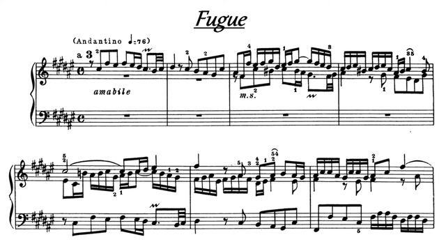 J. S. Bach - Prelude and Fugue in F sharp major, BWV 858