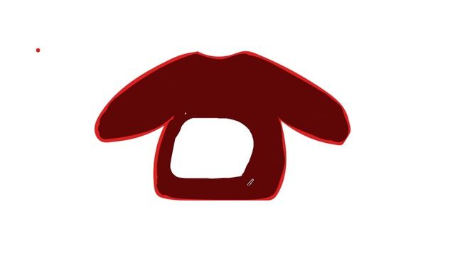Рисуем красный свитер часть 030