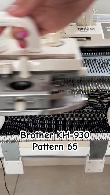 Узор #65. Жаккард. Вязальная машина Brother KH-930. Краткая инс