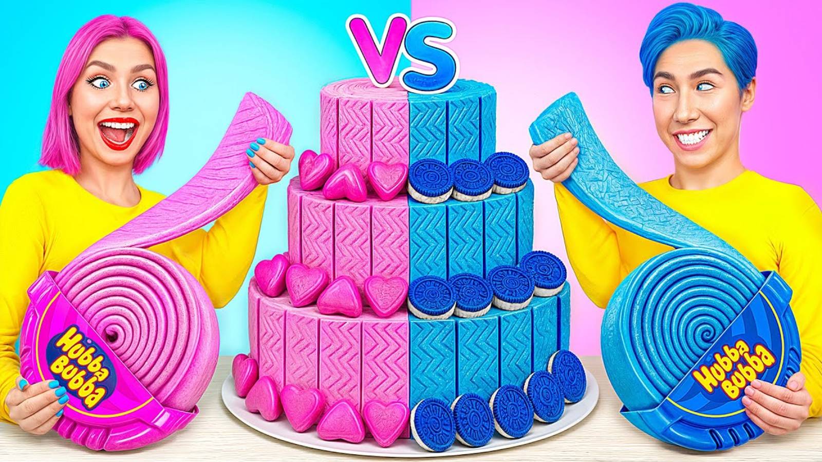 Розовое vs Синее Украшение Торта Челлендж _ Смешные Моменты