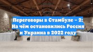 Переговоры в Стамбуле – 2: На чём остановились Россия и Украина в 2022 году