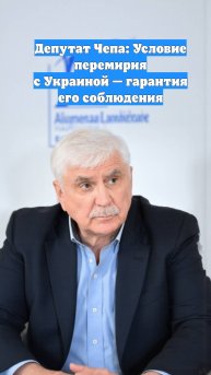 Депутат Чепа: Условие перемирия с Украиной — гарантия его соблюдения