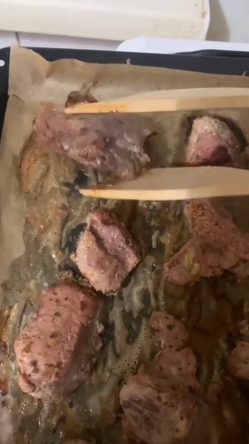 Шашлык в духовке, с картошкой. #рецепт #2025 #еда #food #шашл?