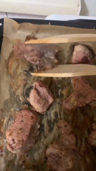 Шашлык в духовке, с картошкой. #рецепт #2025 #еда #food #шашл?