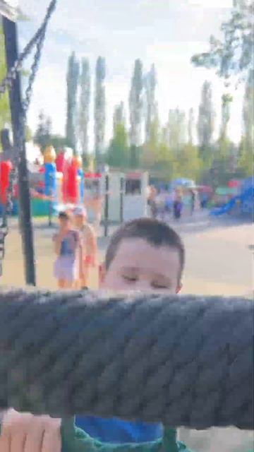 Качаюсь на качелях гнездо парке машинка ￼