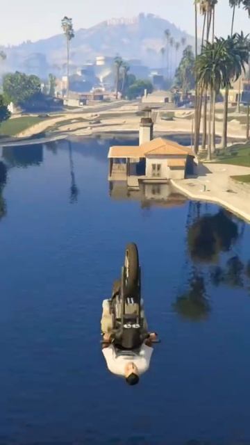 Полет под верандой в гта5 #gta5 #гта5 #трюки #stunt #cool