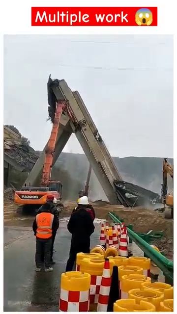 Excavator multiple Work #machinary #engineering #machienry #machineengineering