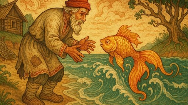 Сказка о рыбаке и рыбке, автор Александр Сергеевич Пушкин. Сказка в двухголосой озвучке