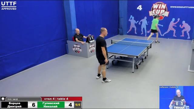 21:00 Борцов Дмитрий 3-2 Гулевский Николай стол 4 Юг-3  27.07.21