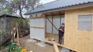 Стройка! Новый садовый домик на даче вместо старого. День 8