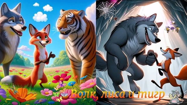 Волк, лиса и тигр  ВИДЕО СКАЗКА ДЛЯ ВСЕХ
