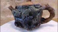вариаceramic teapot "Panthers near the tree"