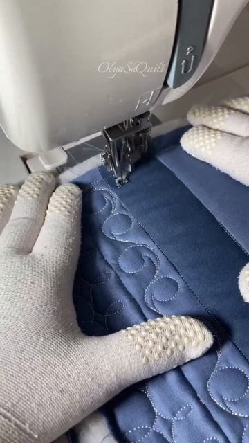 Free motion quilting, Свободно ходовая стёжка. Запятые в ленте (2