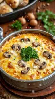 Жульен из курицы и грибов в духовке #рецепты #рецепт #е?