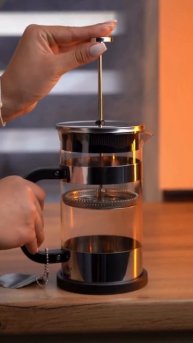 Френч-прес чайник скляний Haus Roland 1 літр з фільтром HP33541
