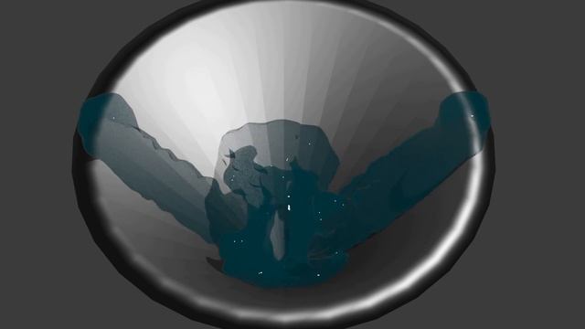жидкость в воронке | fluid in funnel | анимация blender | blender animation