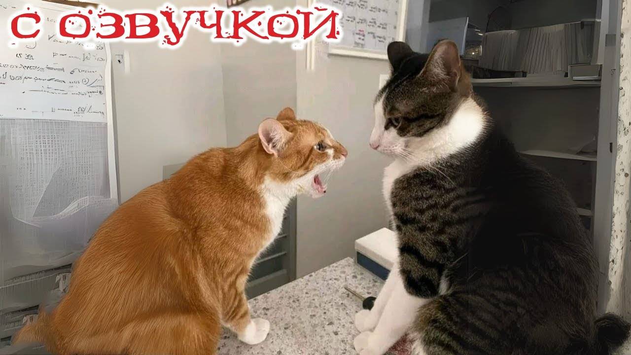 Приколы с котами!! Смешные коты! С ОЗВУЧКОЙ! - Смешные видео с животными!