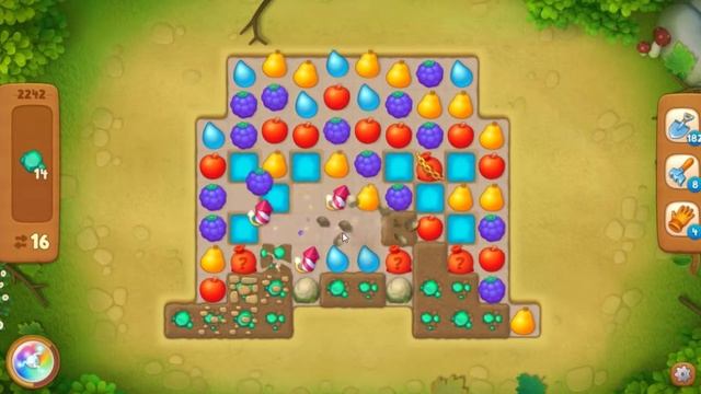 Gardenscapes.  2242 уровень.