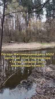 Погода Житомирщина(день 65)12 квітня,час 13:40.#погода