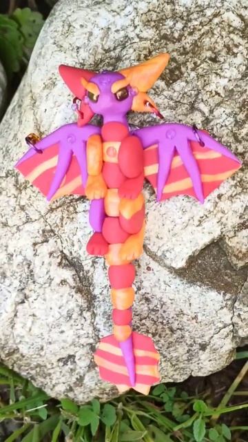 Дракон-магнит Dragon из полимерной глины