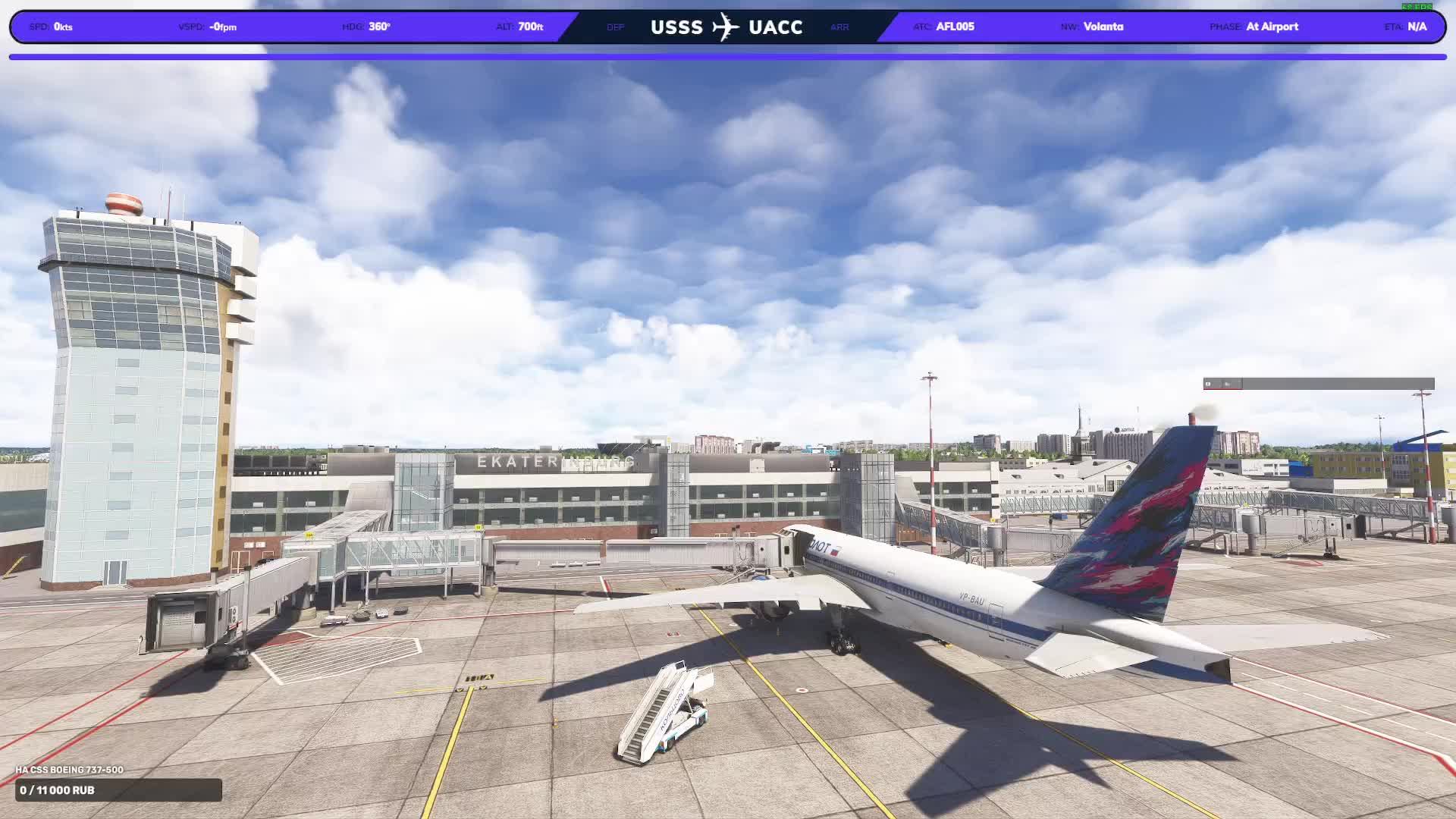 MSFS 2024 PMDG 777-200ER, AFL005, Vatsim, Yekaterinburg(USSS) - Astana(UACC)