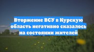 Вторжение ВСУ в Курскую область негативно сказалось на состоянии жителей