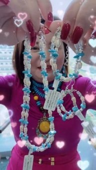 250509-9 Sleeping Beauty Turquoise & Pearl Set