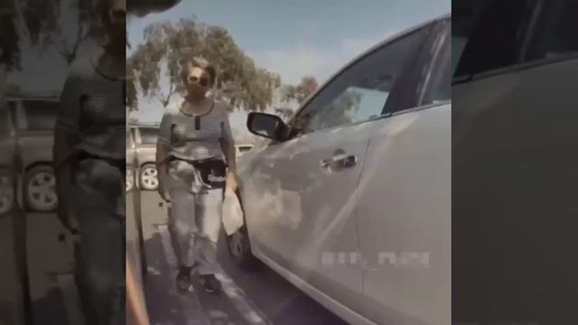 Камеры Теслы зафиксировали недовольную на жизнь бабушку