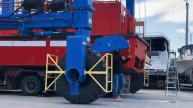 Спуск на воду нового пожарно-спасательного катера КС-110.2-39 в Нижнем Новгороде