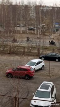 байкеры в городе