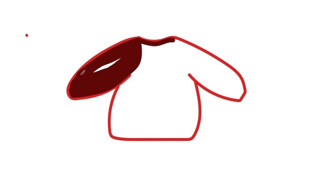 Рисуем красный свитер часть 12