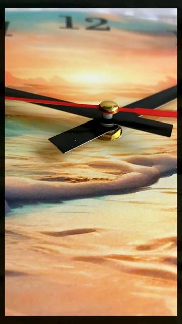 Часы настенные Вечернее море :: Wall clock Evening sea #casecontrol  #wall