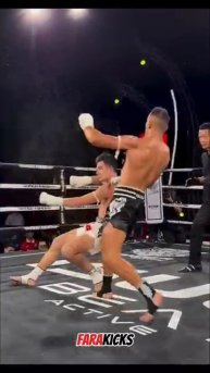 Feint + Round kick 🔥 #kickboxing #muaythai #mma