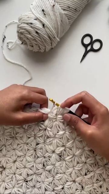 Узор звездочки крючком