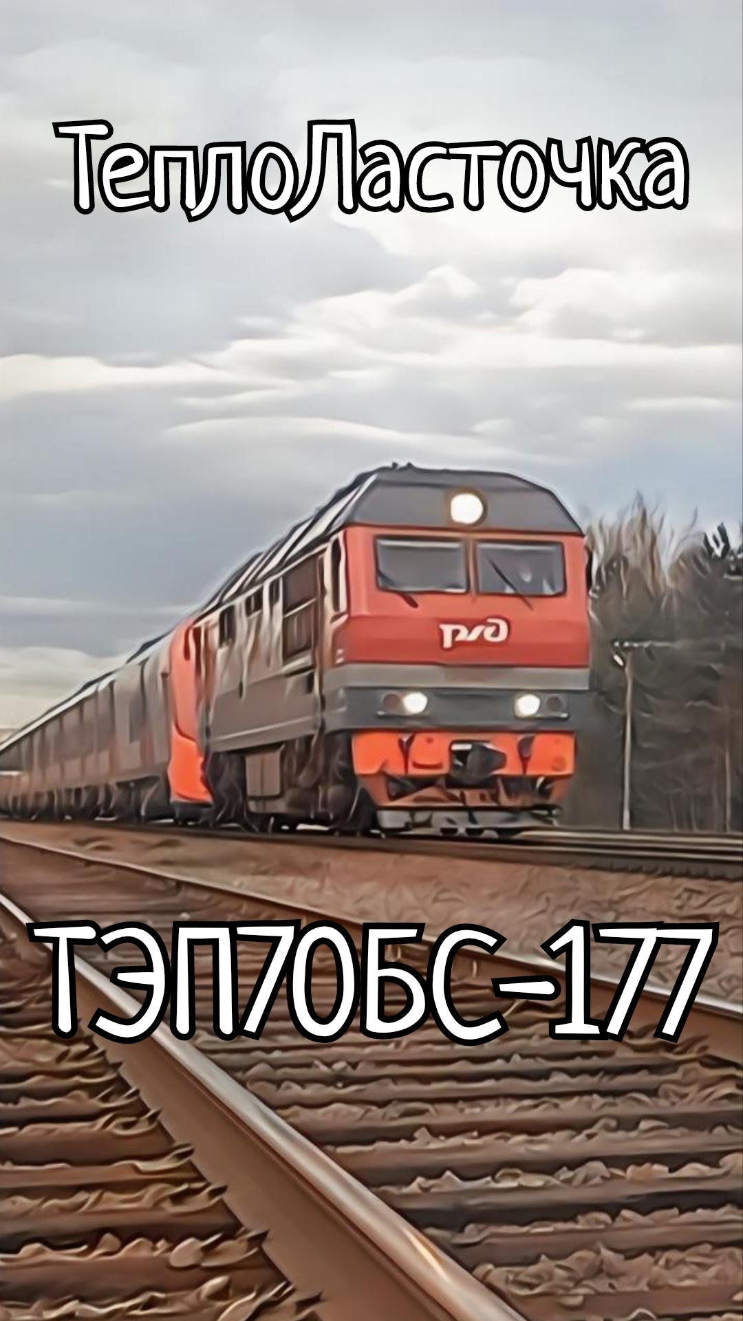 ТЭП70БС-177,Красный Сокол #ЖелезнаяДорога #ОктЖД #РЖД #ТЭП70БС #ЭС1П #ТеплоЛасточка #Тепловоз #ТЭП70