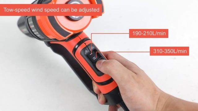 Будівельний фен 2000W + 4 насадки, 50-550°C, CJ-170 / Технічний те