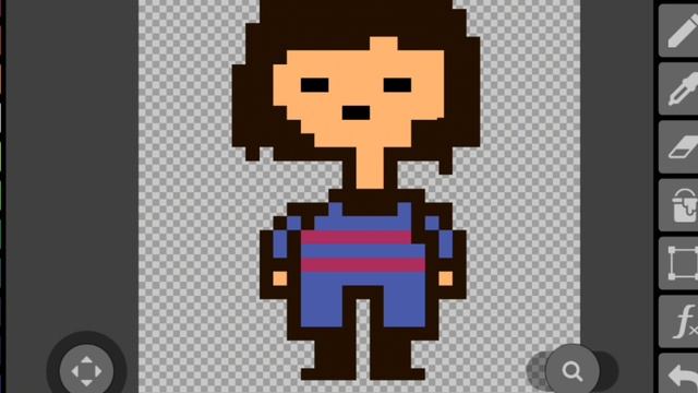 Типо, мой редизайн спрайта Фриск | Сделано в Pixel Art