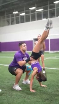 Fav skill to do in purple #sportshorts #acro #cheer #cheerleading #workout #work #stunts #fitness