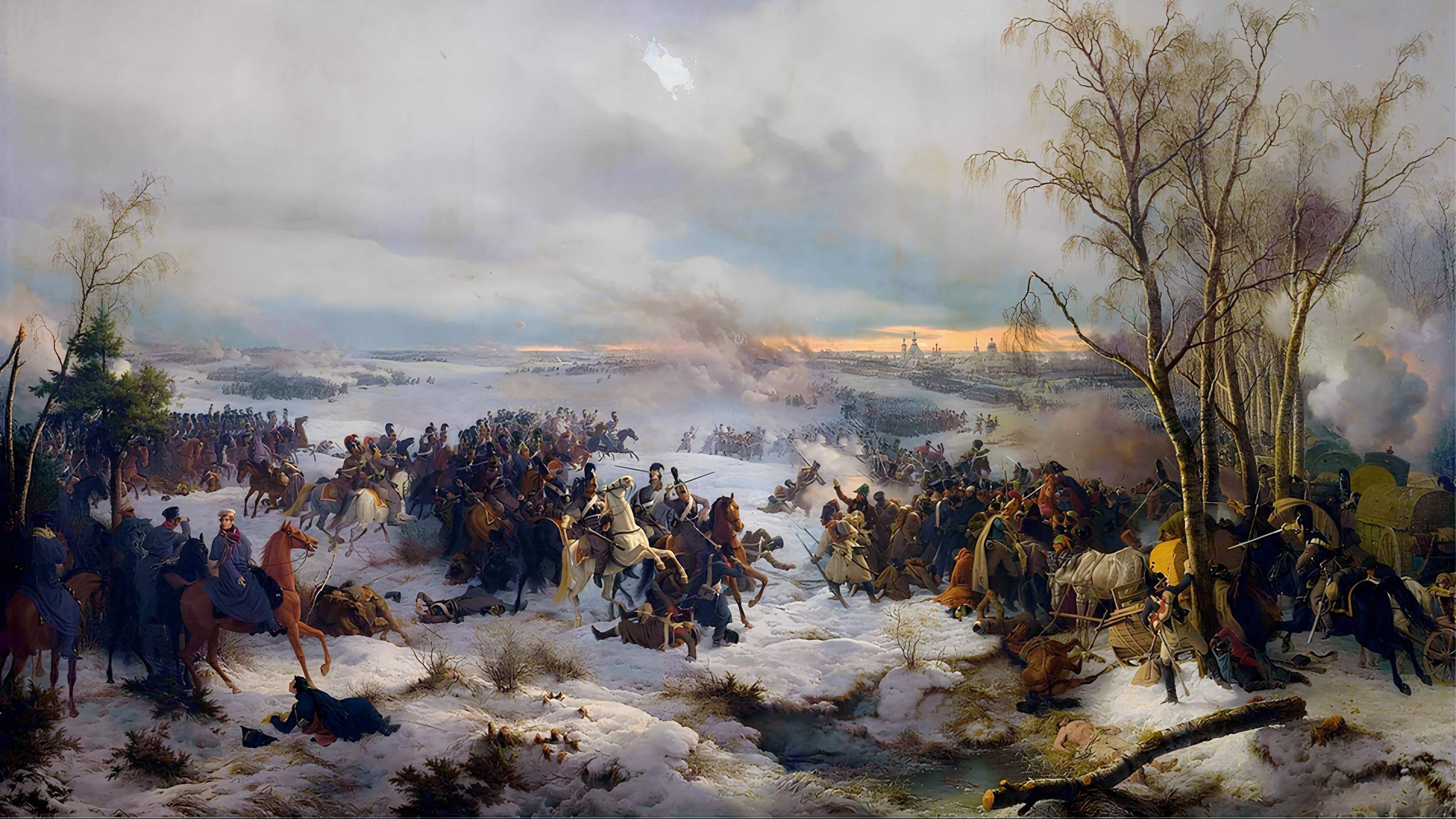 The Battle of Krasnoy 15-18 November 1812 by Peter von Hess