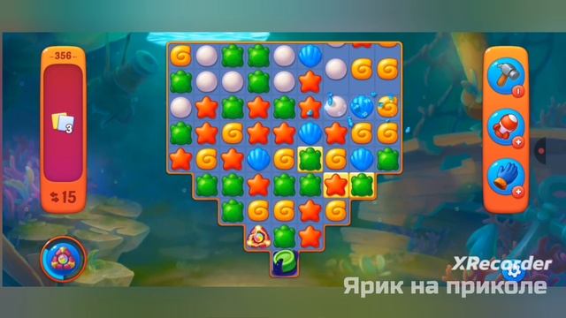 (Fishdom) Морской игра рыбкины Дом 💦 прикольные игры всей семьёй играем 356 уровень 🐟🐠🐡