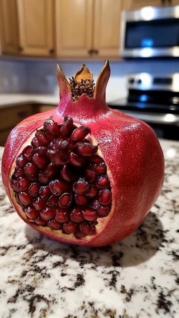 Гурманы, налетай😆 #pomegranate #creatures #ai #ии #фрукты #гранат #?