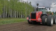 Работа на тракторе Ростсельмаш 2400, начальный обзор и сеялка Амазон