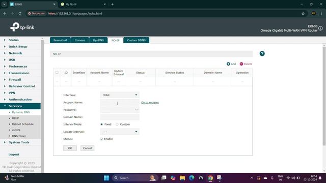 17 How to setup ddns on tp link er605 router (NO IP )