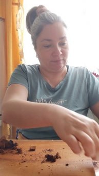 Чага режется не просто!