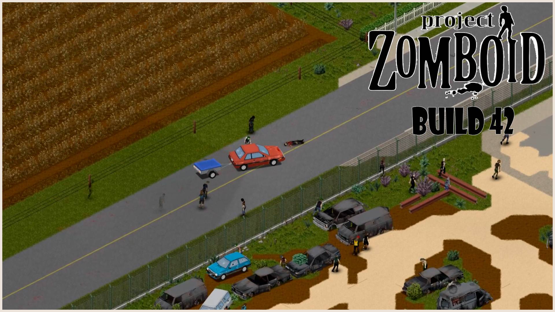 Выживание Project Zomboid Build 42 #21 Заехал не в тот городок !