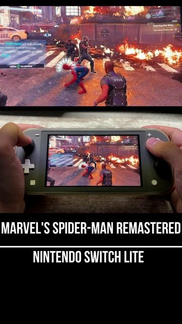 Marvel's Spider-Man Remastered Nintendo Switch Lite Gameplay